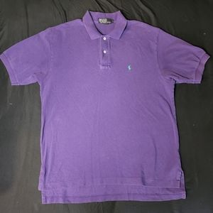 Men's Ralph Lauren Polo Shirt Short Sleeve Purple Size Large